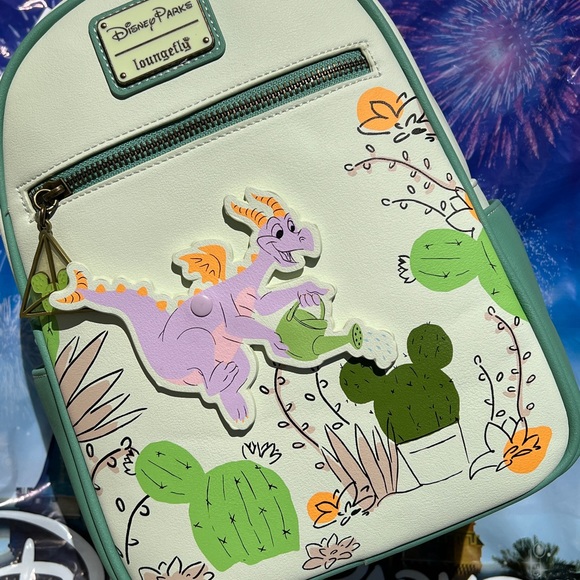 Disney Handbags - 2023 Disney Parks EPCOT Flower & Garden Festival Figment Loungefly Backpack